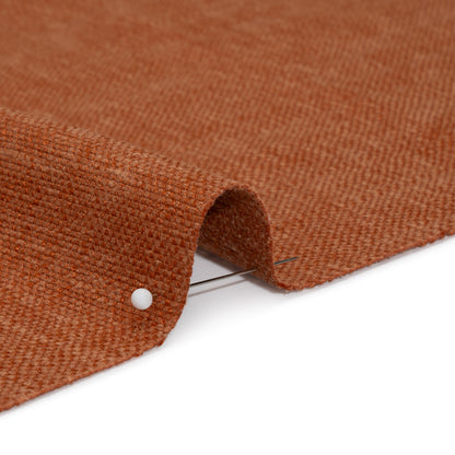 Linen Look Recycled Polyester and Cotton Woven - Ginger - British Imported