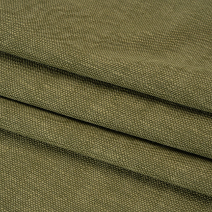 Linen Look Recycled Polyester and Cotton Woven - Ivy - British Imported