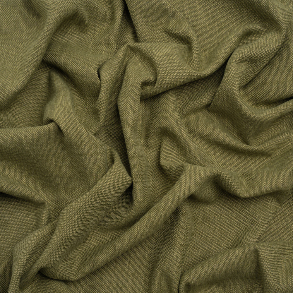 Linen Look Recycled Polyester and Cotton Woven - Ivy - British Imported