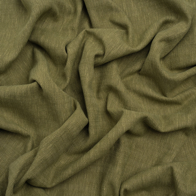Linen Look Recycled Polyester and Cotton Woven - Ivy - British Imported