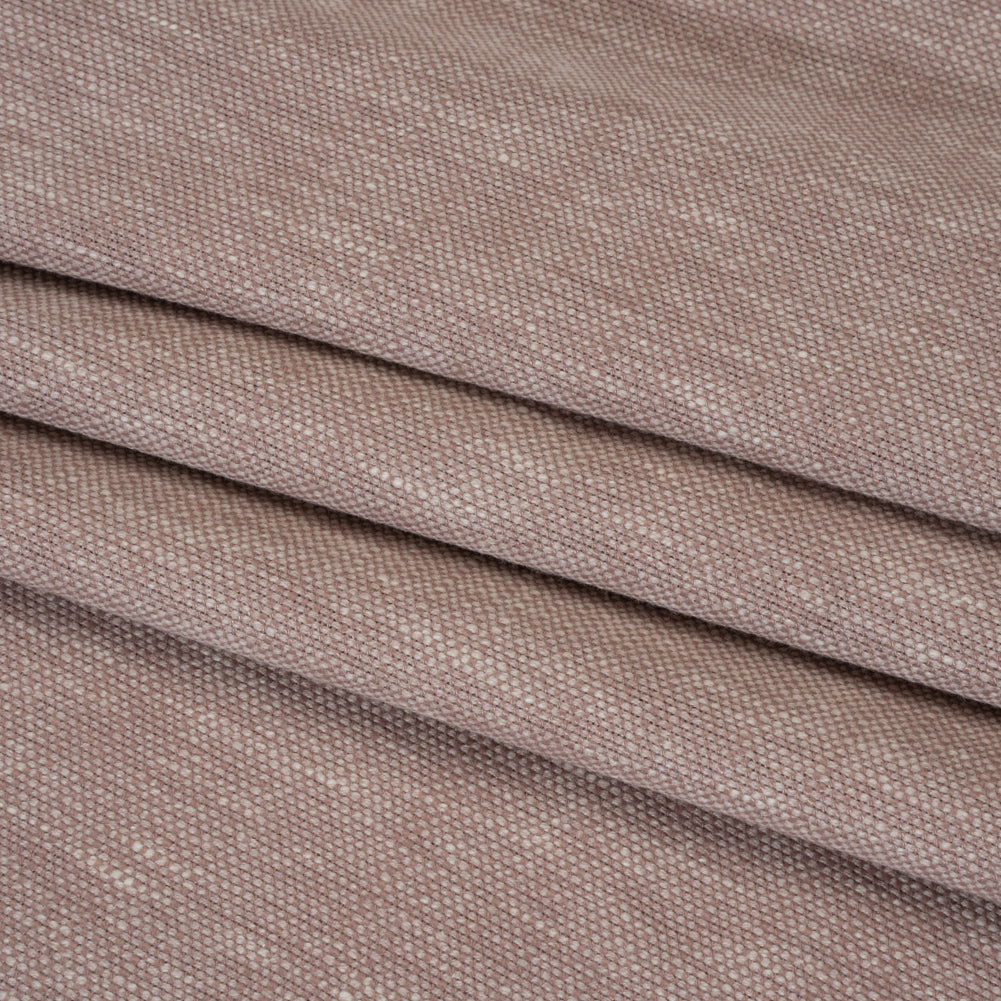 Linen Look Recycled Polyester and Cotton Woven - Lilac - British Imported - Folded