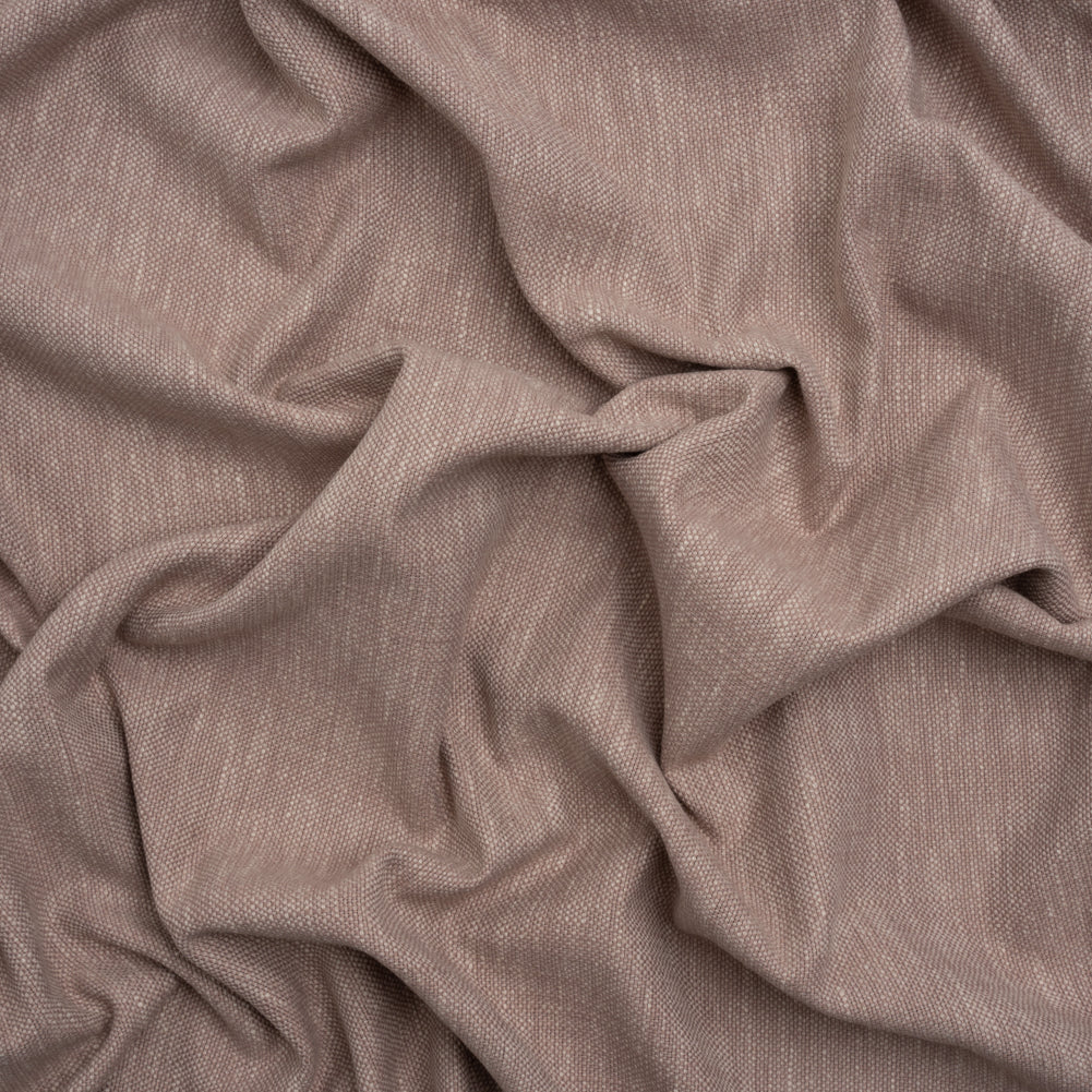 Linen Look Recycled Polyester and Cotton Woven - Lilac - British Imported