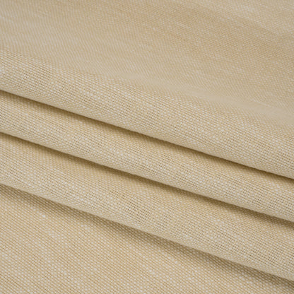 Linen Look Recycled Polyester and Cotton Woven - Oatmeal - British Imported