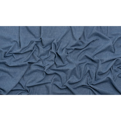 Linen Look Recycled Polyester and Cotton Woven - Ocean - British Imported