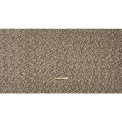 Recycled Polyester and Cotton Drapery Jacquard - Brass Little Lines - British Imported Full
