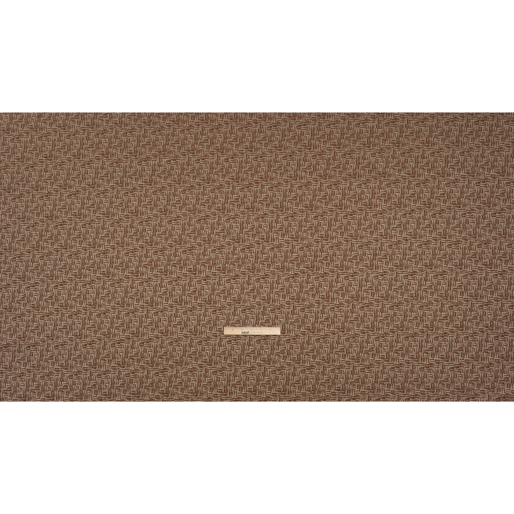 Recycled Polyester and Cotton Drapery Jacquard - Ginger Little Lines - British Imported Full