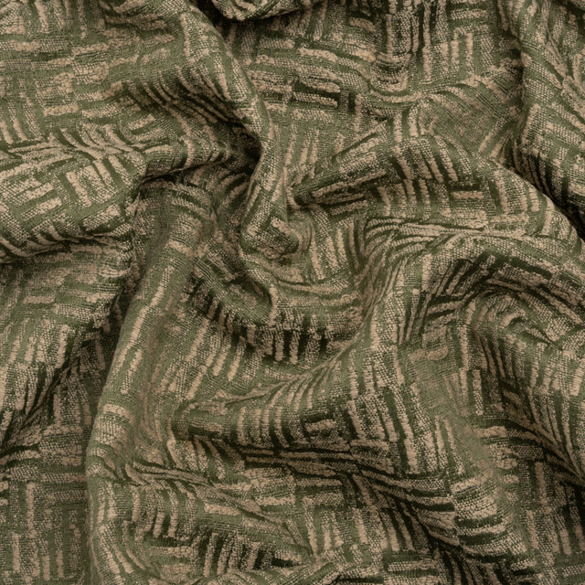 Recycled Polyester and Cotton Drapery Jacquard - Ivy Little Lines - British Imported