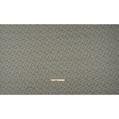 Recycled Polyester and Cotton Drapery Jacquard - Marine Little Lines - British Imported Full