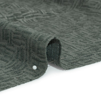Recycled Polyester and Cotton Drapery Jacquard - Ocean Little Lines - British Imported Detail