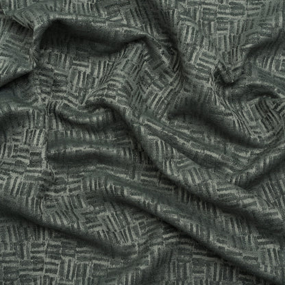 Recycled Polyester and Cotton Drapery Jacquard - Ocean Little Lines - British Imported