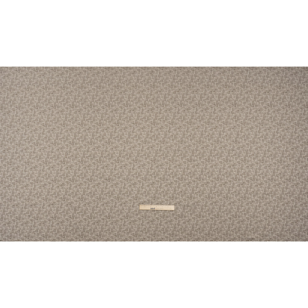 Recycled Polyester and Cotton Drapery Jacquard - Porcini Little Lines - British Imported Full