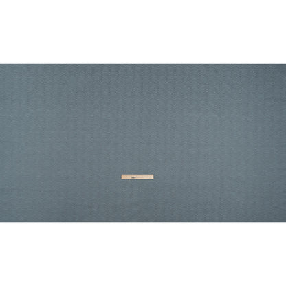 Herringbone Chevrons Recycled Polyester and Cotton Drapery Jacquard - Denim - British Imported Full
