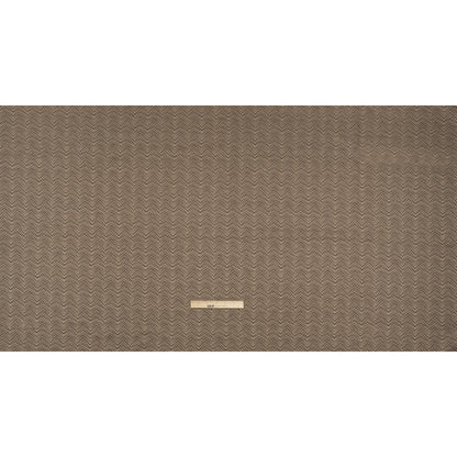 Herringbone Chevrons Recycled Polyester and Cotton Drapery Jacquard - Flint - British Imported Full