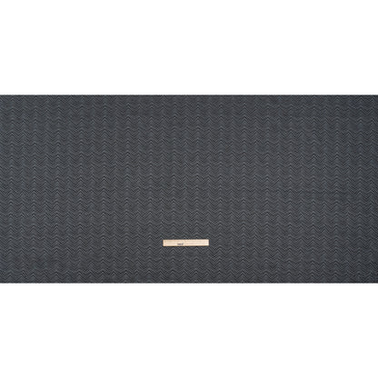 Herringbone Chevrons Recycled Polyester and Cotton Drapery Jacquard - Ink - British Imported Full