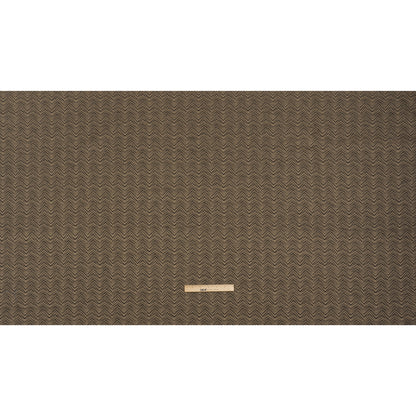 Herringbone Chevrons Recycled Polyester and Cotton Drapery Jacquard - Noir - British Imported Full