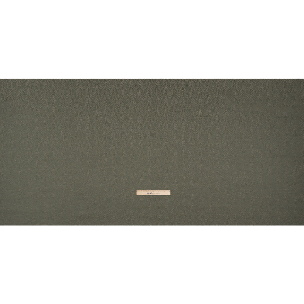 Herringbone Chevrons Recycled Polyester and Cotton Drapery Jacquard - Ocean - British Imported Full