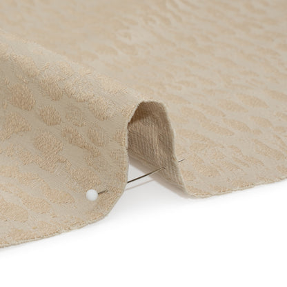 Rows of Spots Recycled Polyester and Cotton Drapery Jacquard - Flax - British Imported Detail
