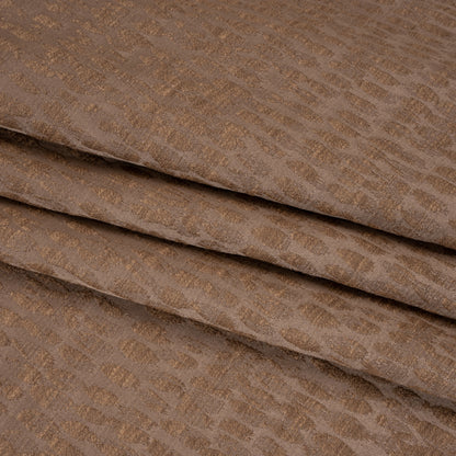 Rows of Spots Recycled Polyester and Cotton Drapery Jacquard - Rosewood - British Imported Folded