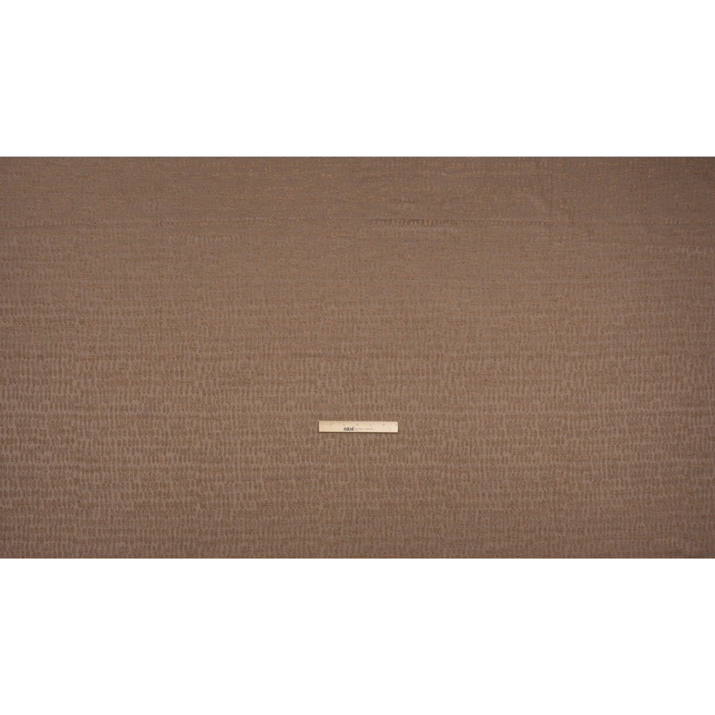 Rows of Spots Recycled Polyester and Cotton Drapery Jacquard - Rosewood - British Imported Full