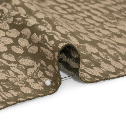 Rows of Spots Recycled Polyester and Cotton Drapery Jacquard - Taupe - British Imported Detail