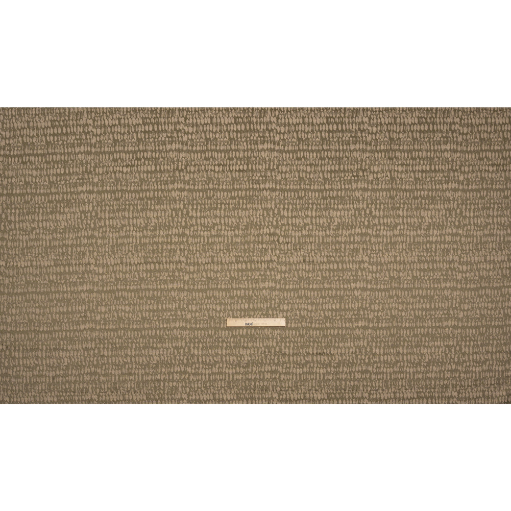 Rows of Spots Recycled Polyester and Cotton Drapery Jacquard - Taupe - British Imported Full