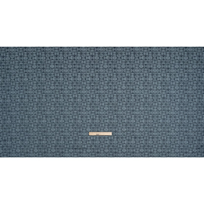 Circles and Slices Recycled Polyester and Cotton Drapery Jacquard - Danube - British Imported Full