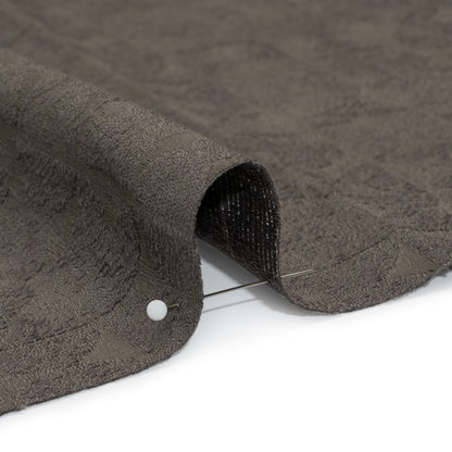 Circles and Slices Recycled Polyester and Cotton Drapery Jacquard - Flint - British Imported Detail