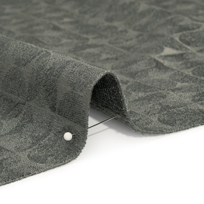 Circles and Slices Recycled Polyester and Cotton Drapery Jacquard - Ocean - British Imported Detail