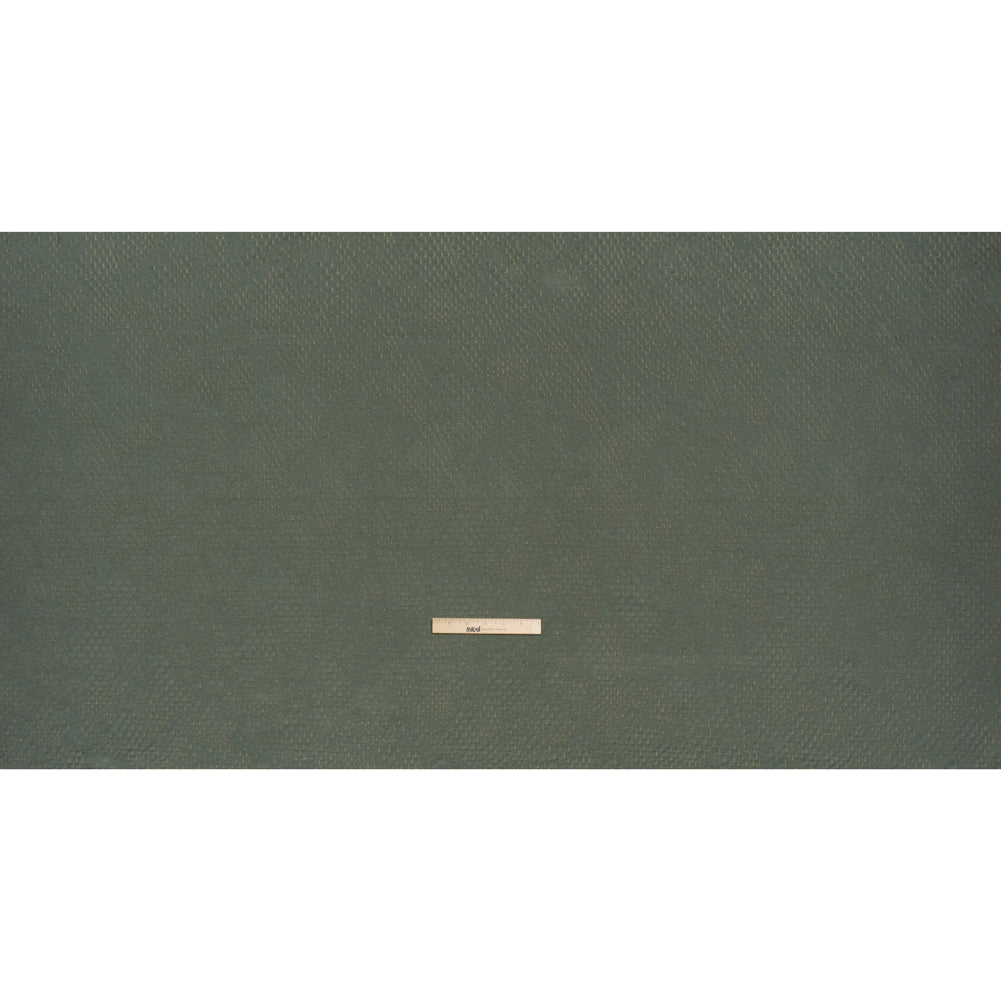 Stairstep Zig Zags Recycled Polyester and Cotton Drapery Jacquard - Ocean - British Imported Full