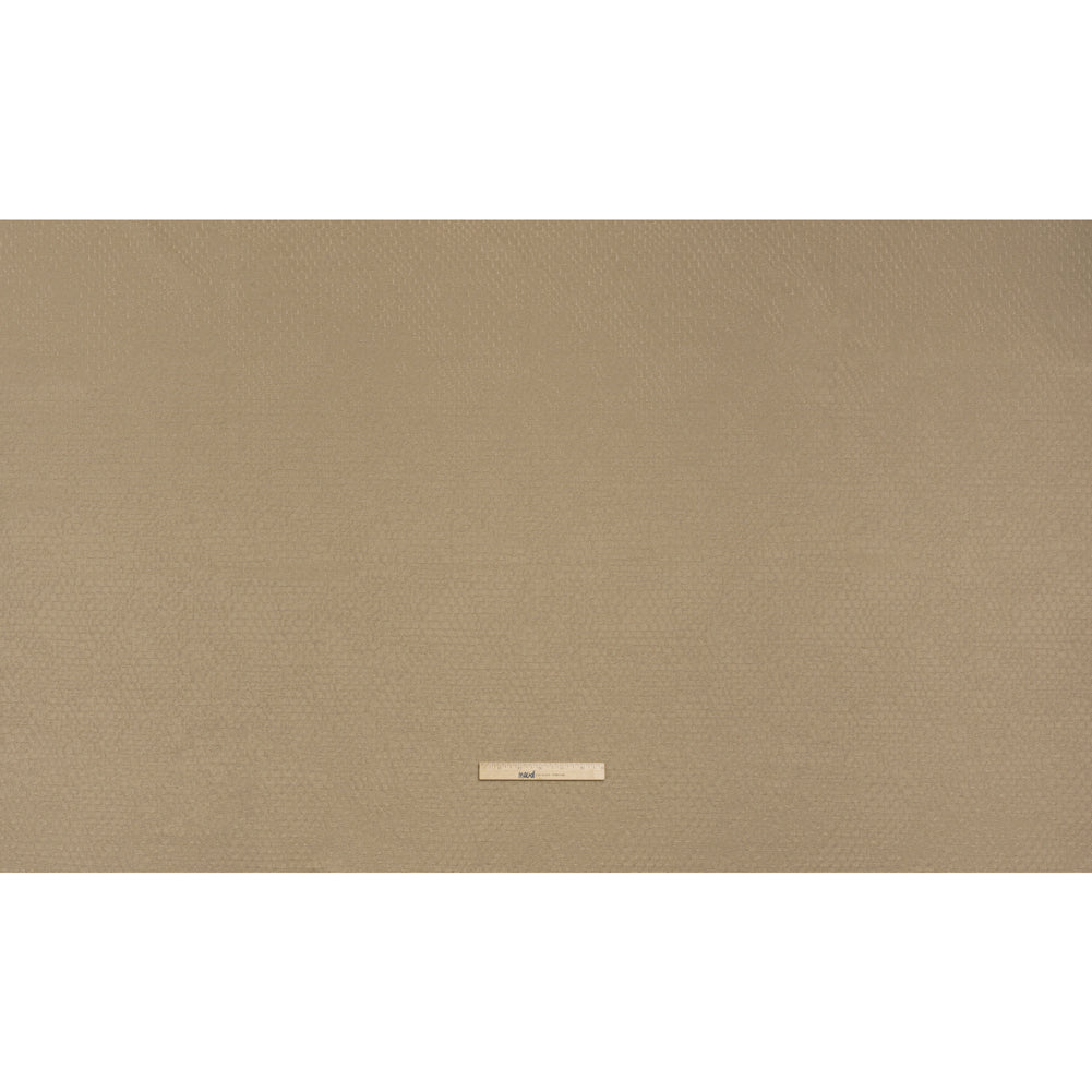 Stairstep Zig Zags Recycled Polyester and Cotton Drapery Jacquard - Putty - British Imported Full