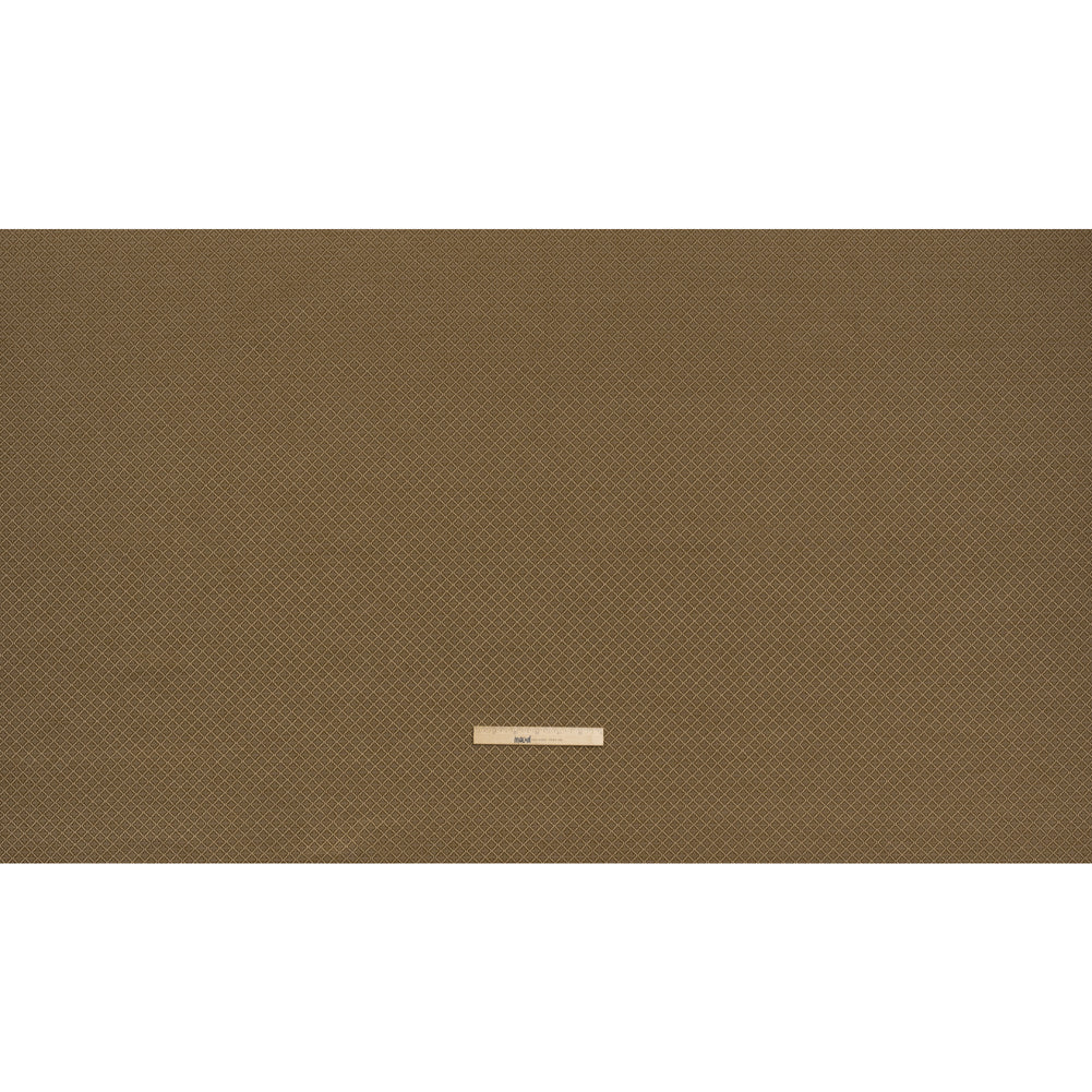 Diamond Tiles Recycled Polyester and Cotton Drapery Jacquard - Brass - British Imported Full