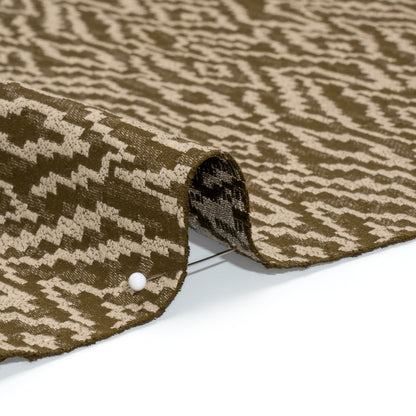 Geometric Recycled Polyester and Cotton Drapery Jacquard - Brass - British Imported Detail