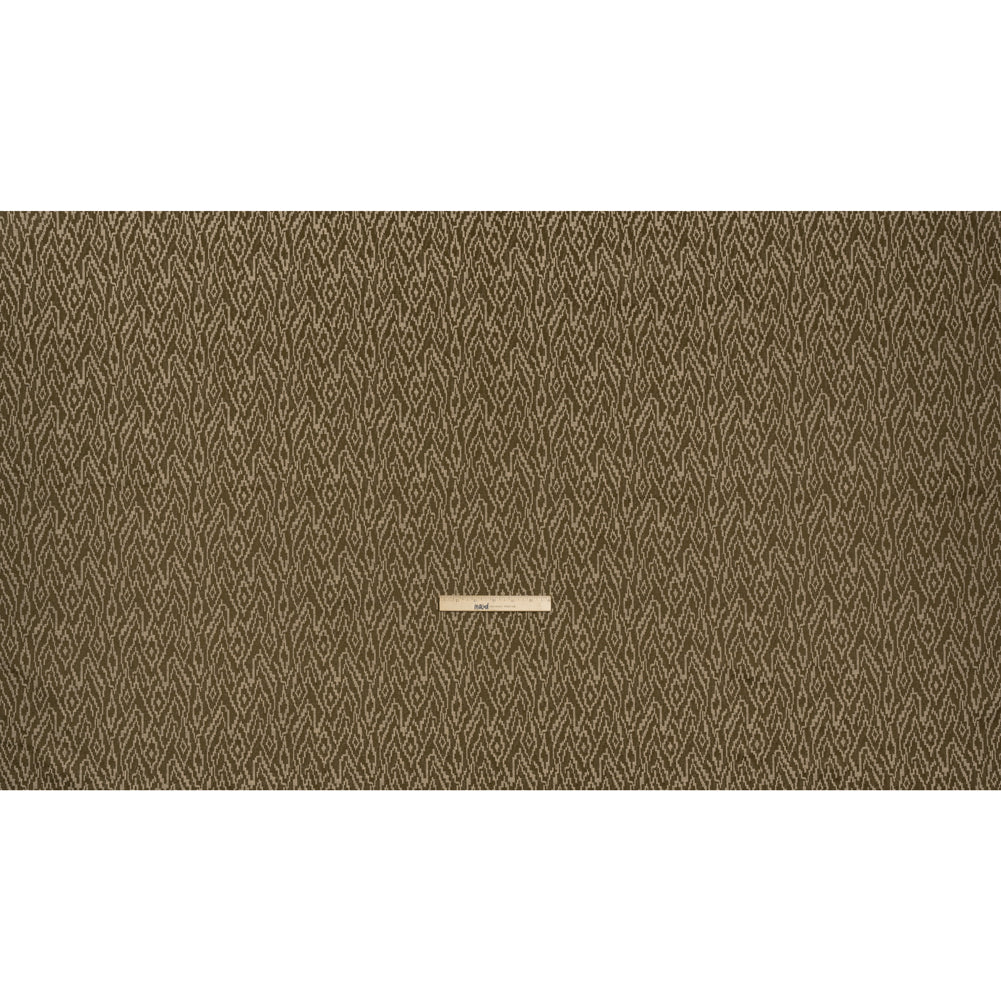 Geometric Recycled Polyester and Cotton Drapery Jacquard - Brass - British Imported Full