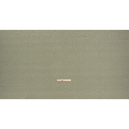 Geometric Recycled Polyester and Cotton Drapery Jacquard - Eucalyptus - British Imported Full