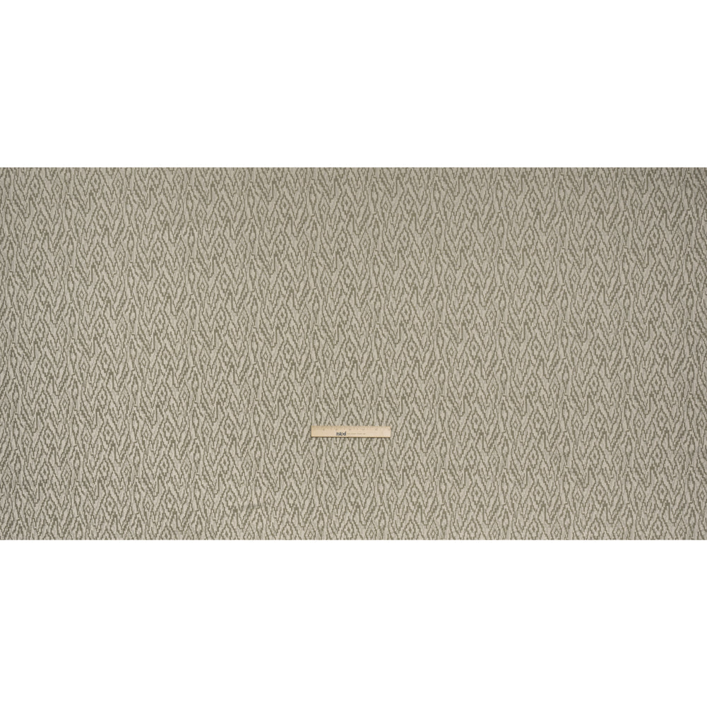 Geometric Recycled Polyester and Cotton Drapery Jacquard - Limestone - British Imported Full