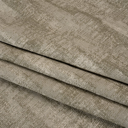 Abstract Textures Recycled Polyester and Cotton Drapery Jacquard - Limestone - British Imported Folded