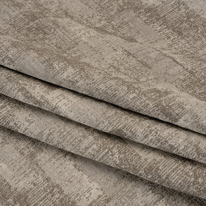 Abstract Textures Recycled Polyester and Cotton Drapery Jacquard - Porcini - British Imported Folded