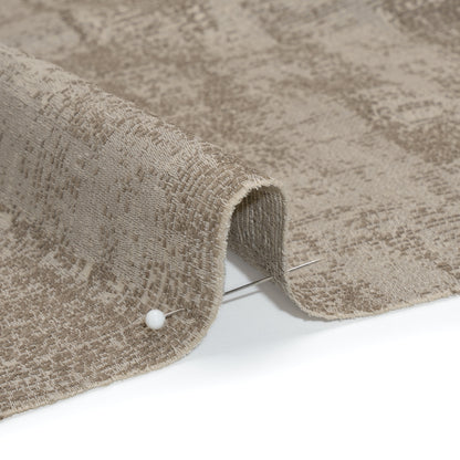 Abstract Textures Recycled Polyester and Cotton Drapery Jacquard - Porcini - British Imported Detail
