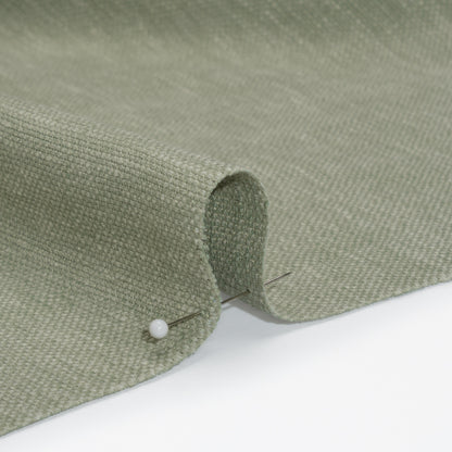 Linen Look Recycled Polyester and Cotton Woven - Eucalyptus - British Imported Detail