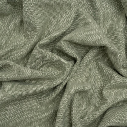 Linen Look Recycled Polyester and Cotton Woven - Eucalyptus - British Imported