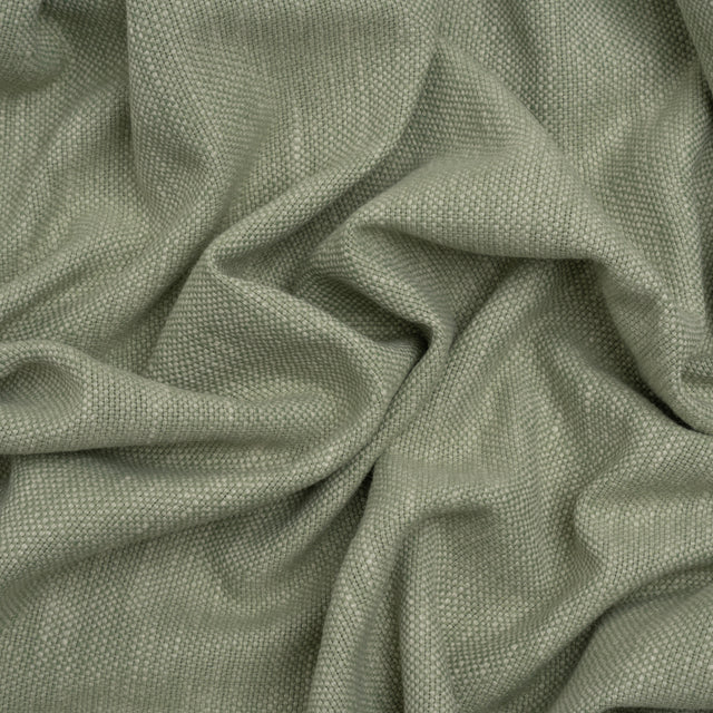 Linen Look Recycled Polyester and Cotton Woven - Eucalyptus - British Imported