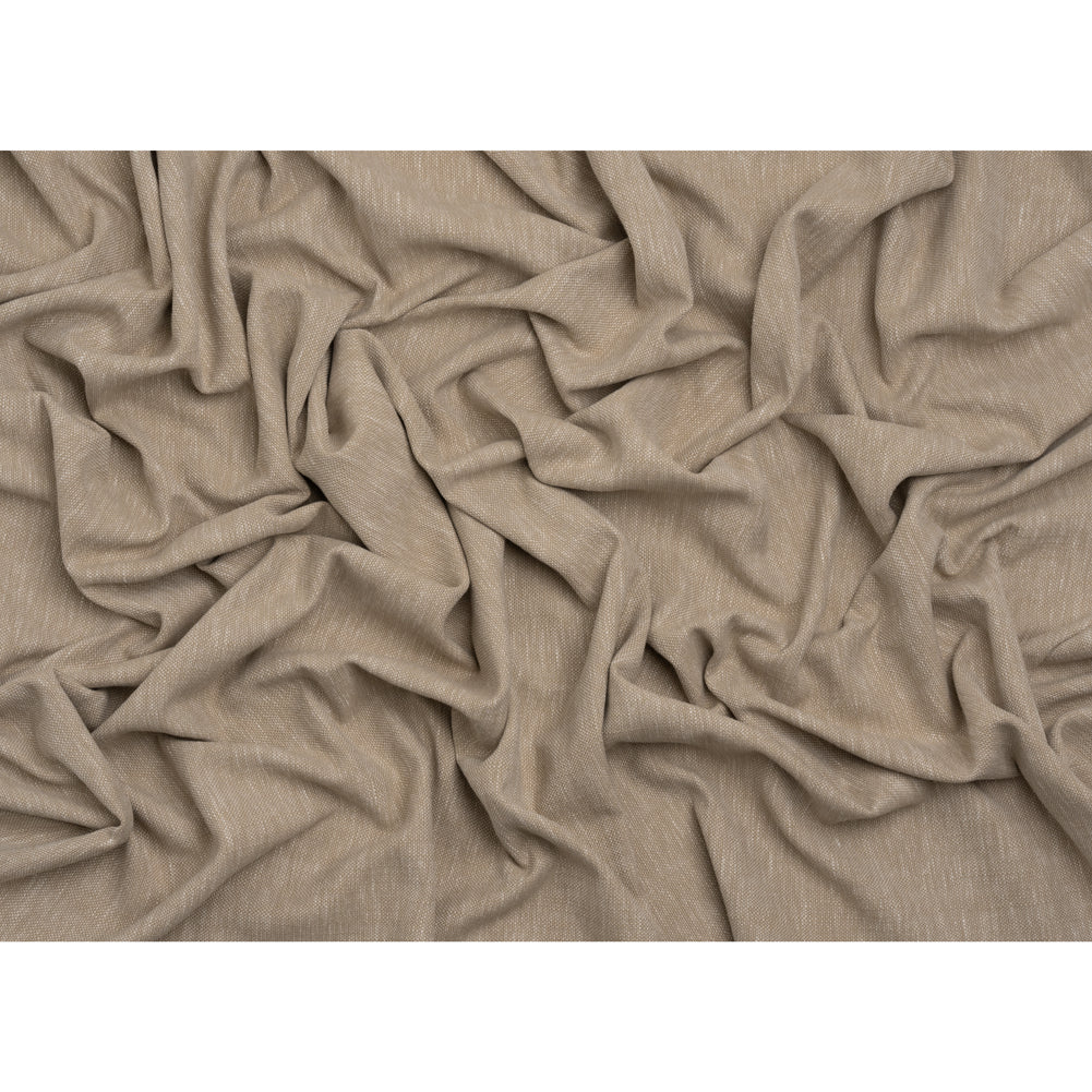 Linen Look Recycled Polyester and Cotton Woven - Fawn - British Imported Full