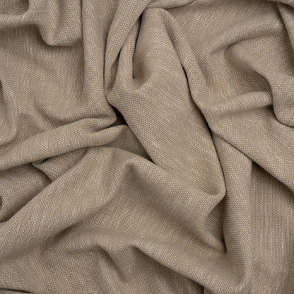 Linen Look Recycled Polyester and Cotton Woven - Fawn - British Imported