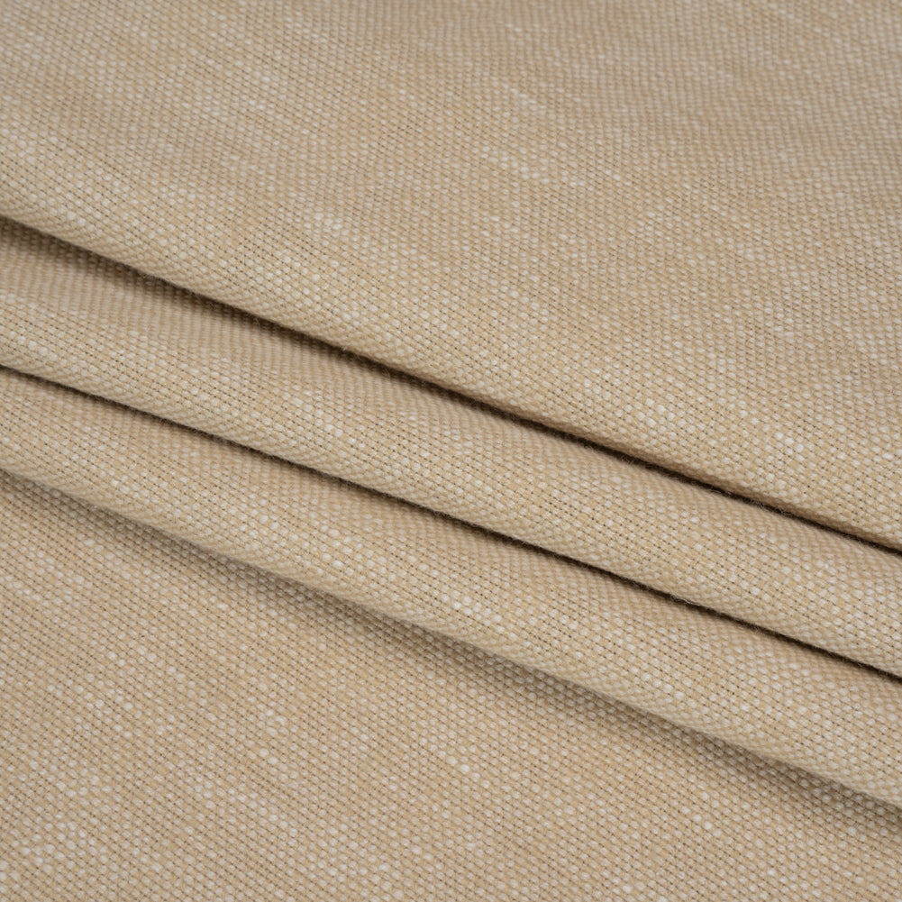 Linen Look Recycled Polyester and Cotton Woven - Flax - British Imported Folded