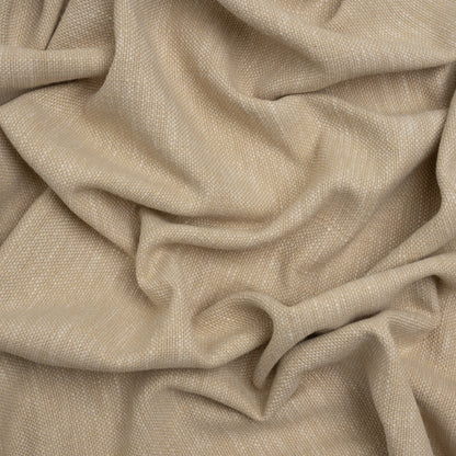 Linen Look Recycled Polyester and Cotton Woven - Flax - British Imported