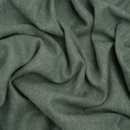 Linen Look Recycled Polyester and Cotton Woven - Kingfisher - British Imported