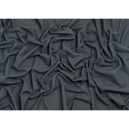 Linen Look Recycled Polyester and Cotton Woven - Midnight - British Imported Full