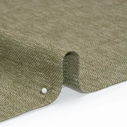 Linen Look Recycled Polyester and Cotton Woven - Moss - British Imported Detail