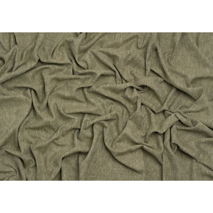 Linen Look Recycled Polyester and Cotton Woven - Moss - British Imported Full