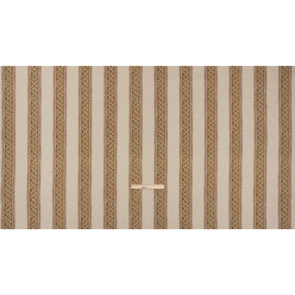 Brushed Cotton and Linen Canvas - Cider Flowers and Diamonds Stripes - British Imported Full